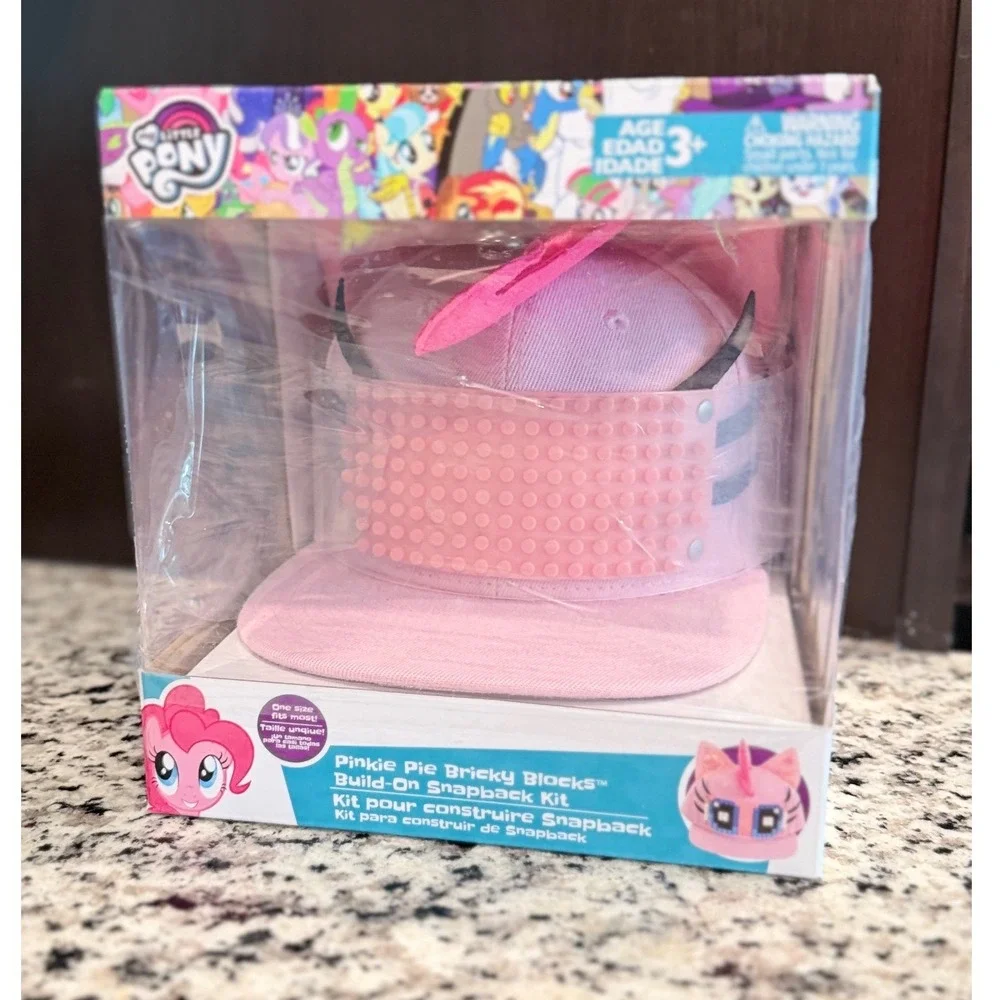 My Little Pony Pinkie Pie Bricky Blocks Build-On Snapback‎ Kit DIY Hat Pink New